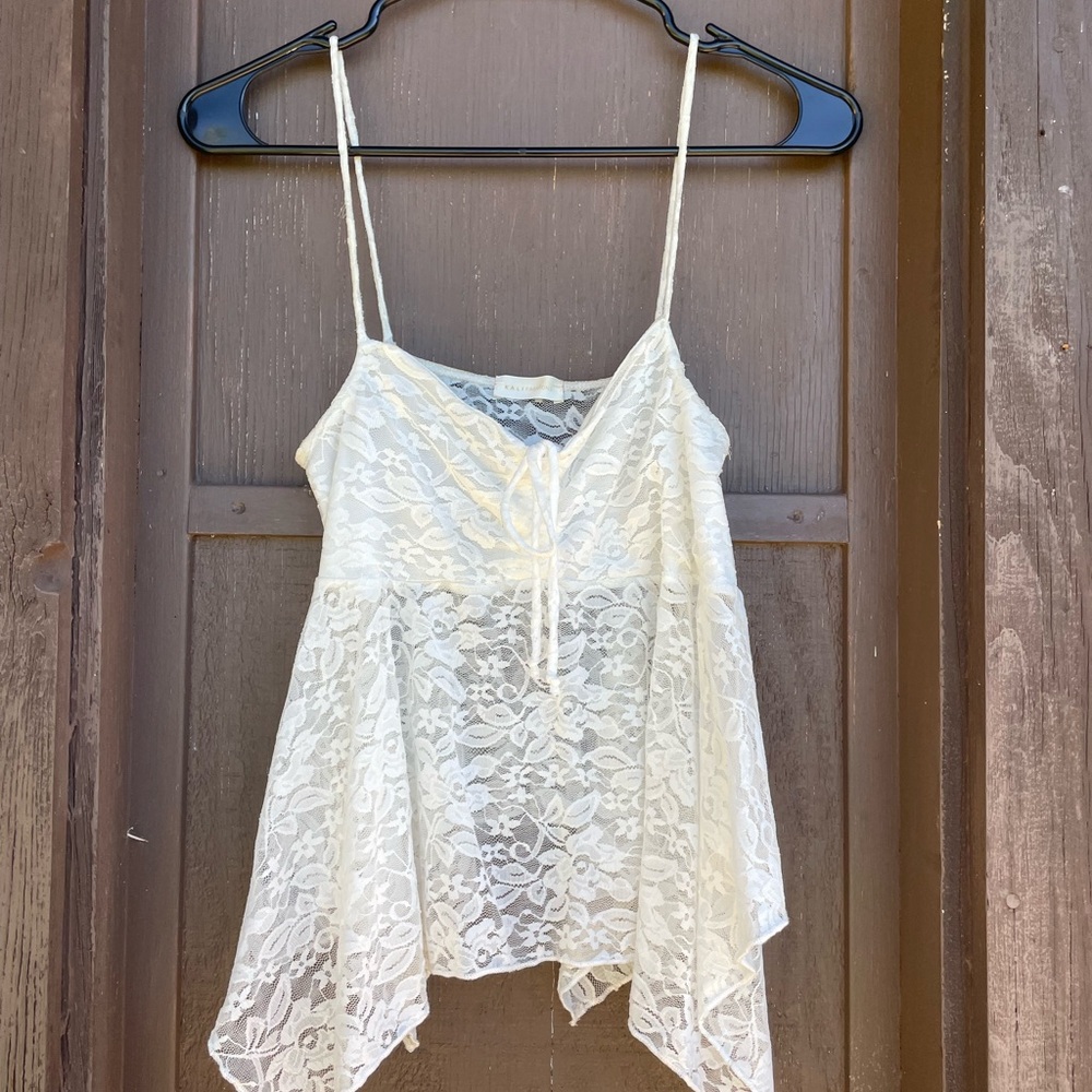 Elegant Cream Lace Women’s Top